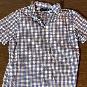 Nautica Men's Casual Purple Plaid Shirt